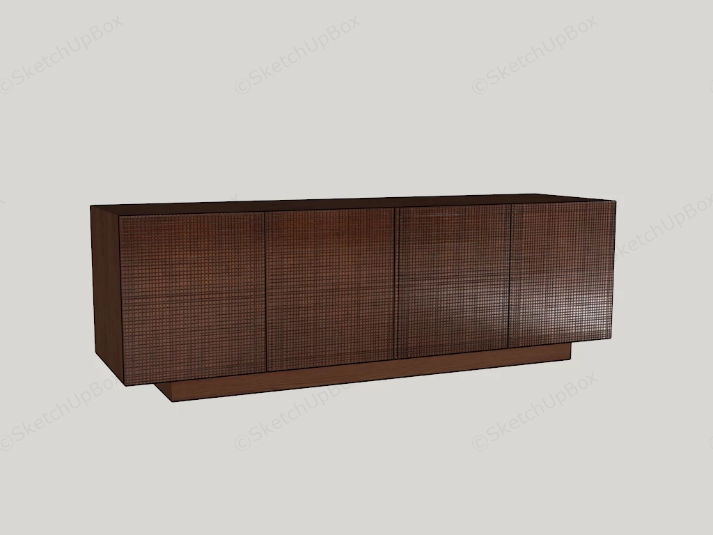 TV Stand Cabinet sketchup model preview - SketchupBox