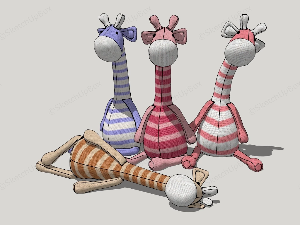 Stuffed Giraffe Toys sketchup model preview - SketchupBox