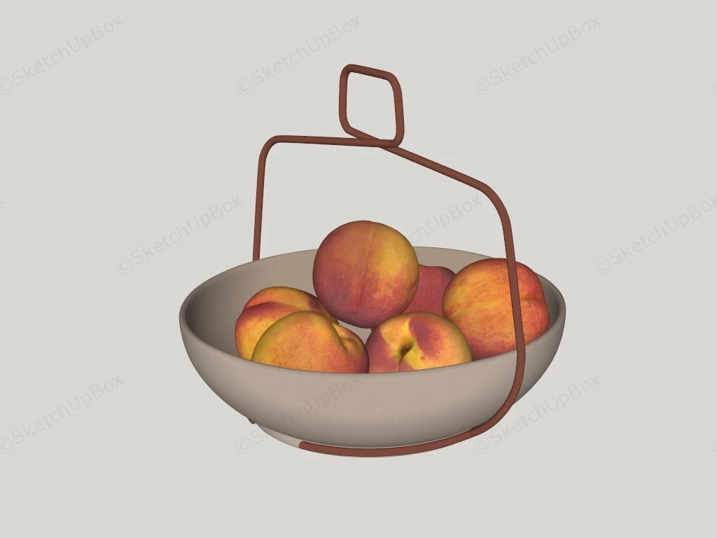 Peaches In Bowl sketchup model preview - SketchupBox