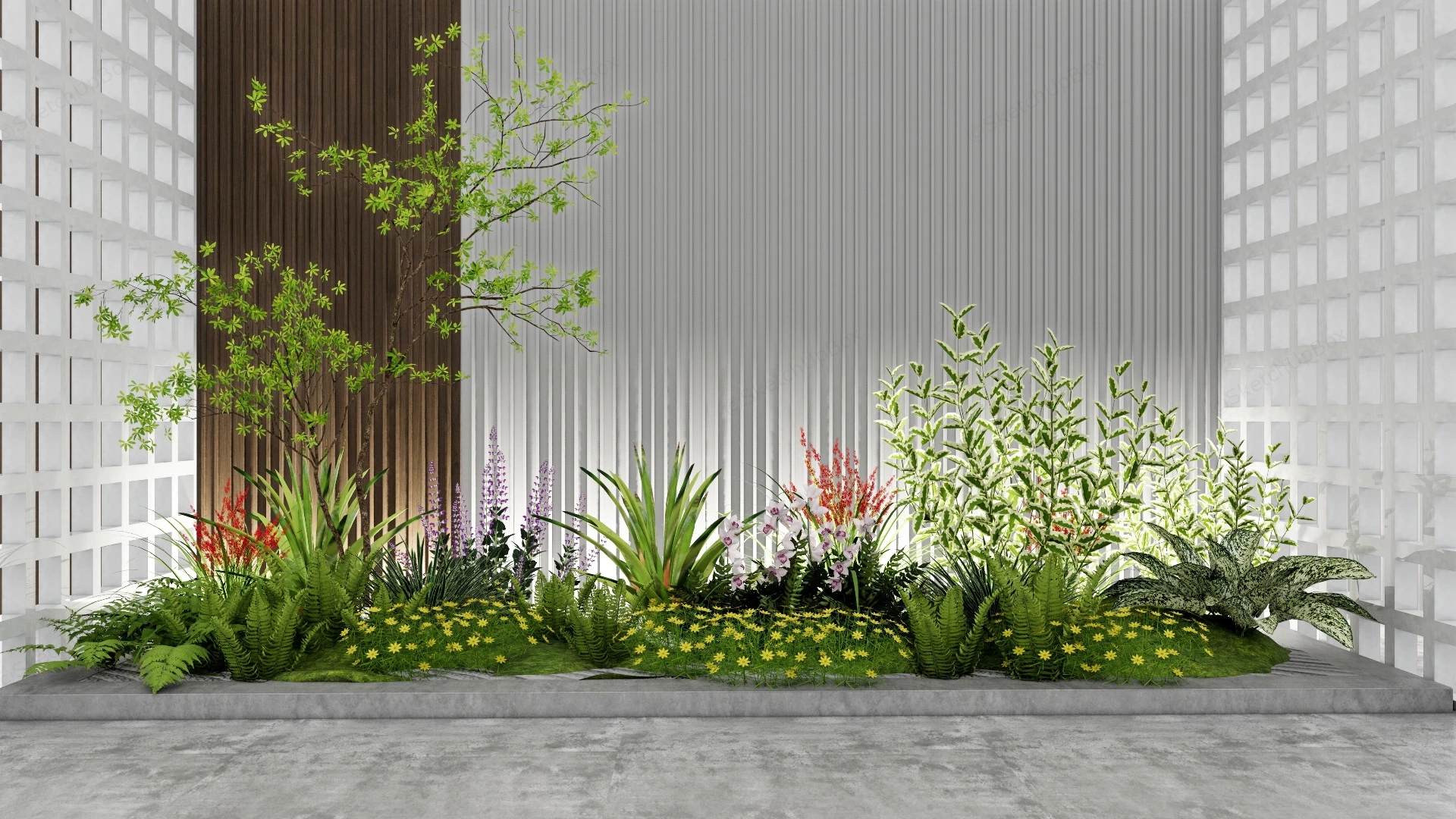 Indoor Flower Garden Ideas sketchup model preview - SketchupBox