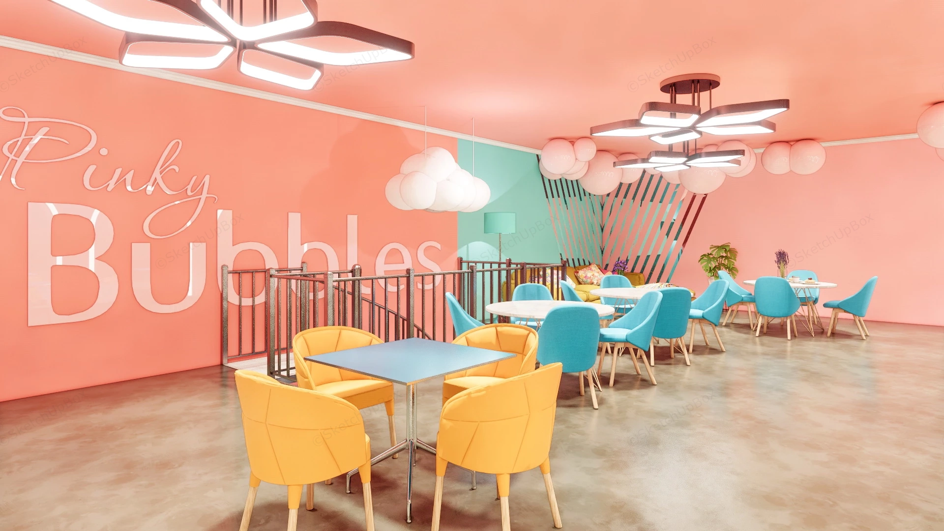 Pinky Bubbles Cafe sketchup model preview - SketchupBox