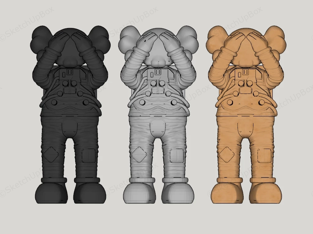 Kaws Holiday Space Figure Set sketchup model preview - SketchupBox