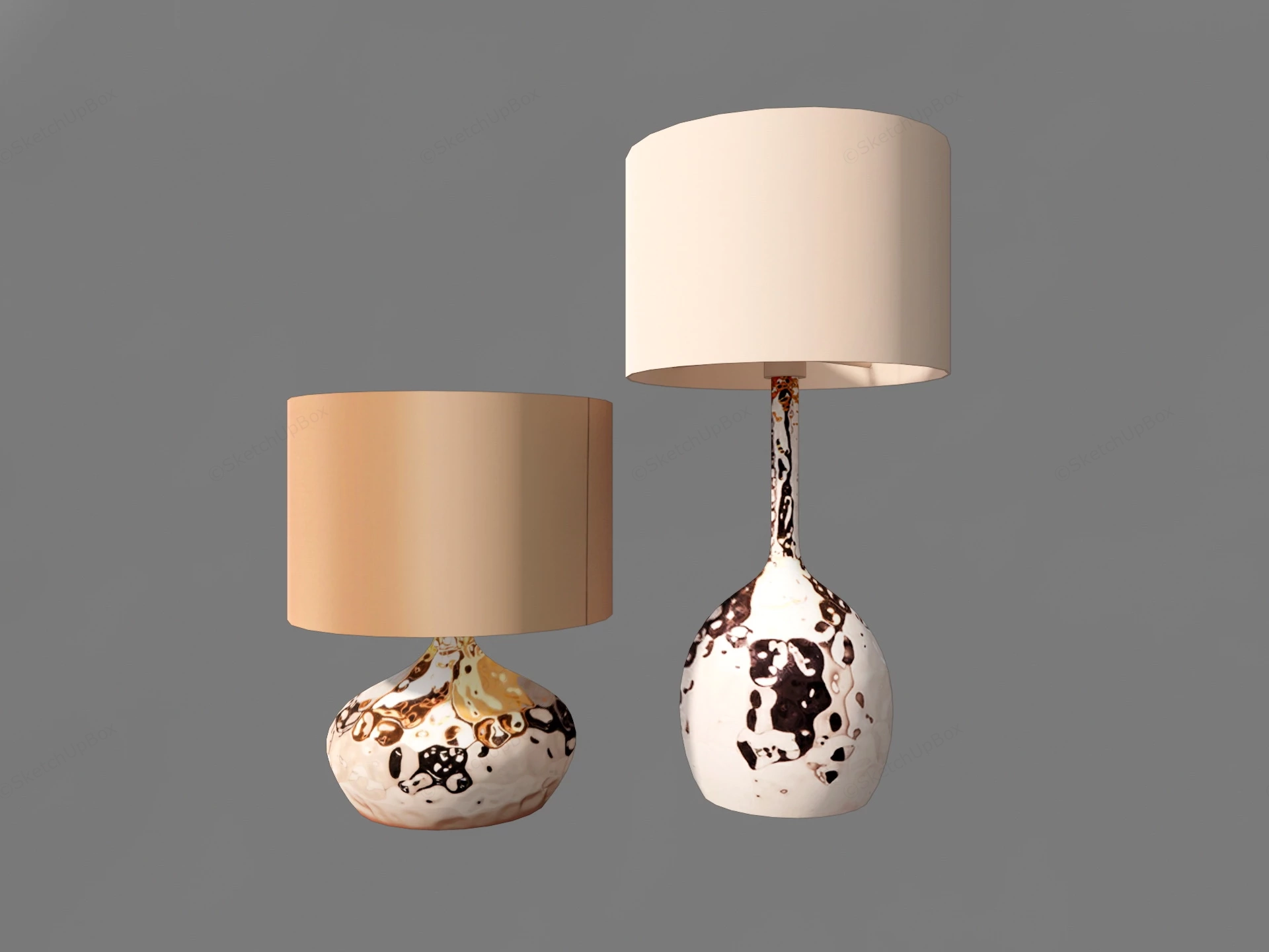 Modern Ceramic Table Lamps sketchup model preview - SketchupBox