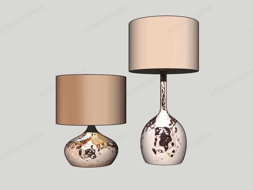 Modern Ceramic Table Lamps sketchup model preview - SketchupBox