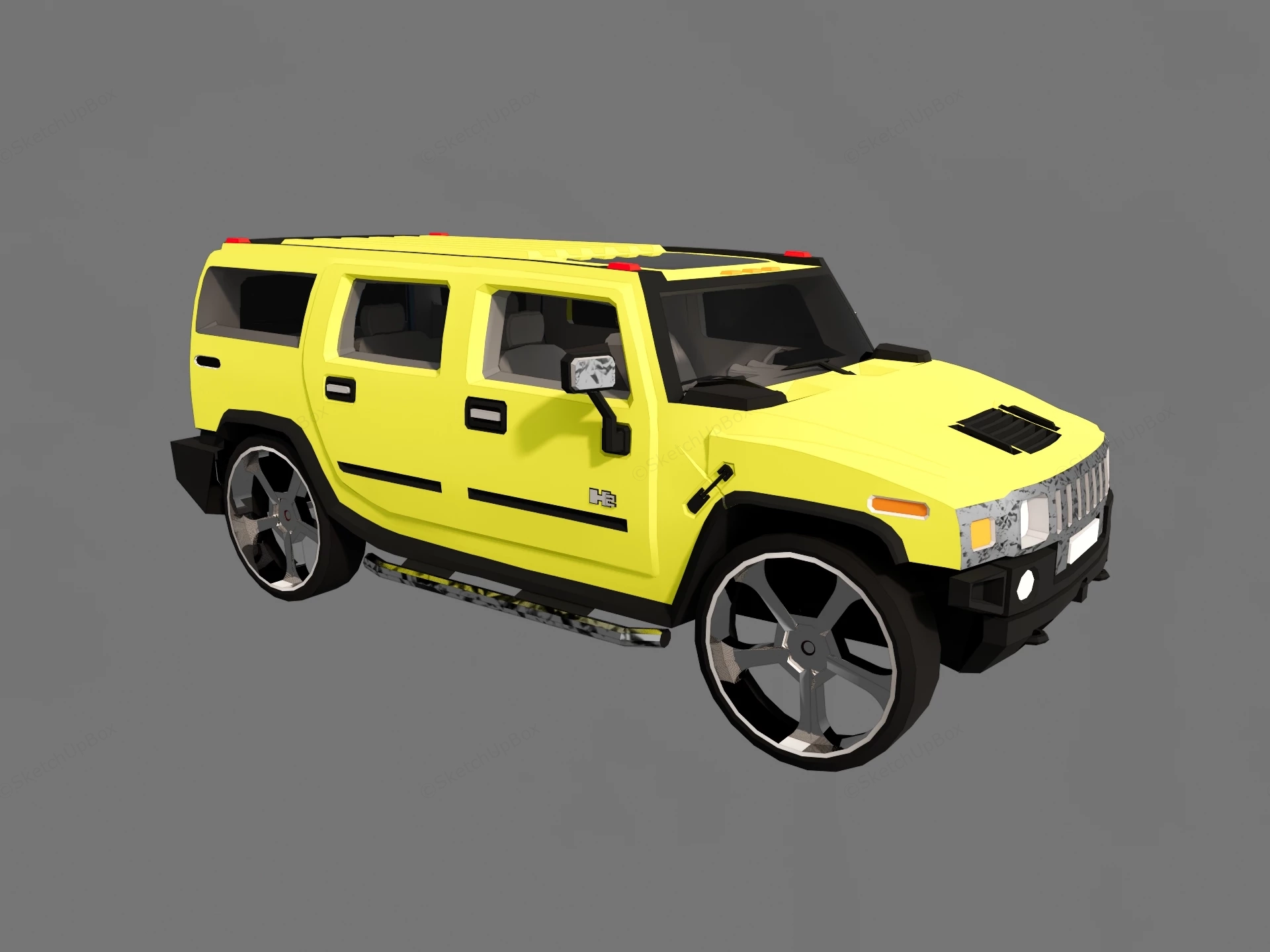 Hummer H2 sketchup model preview - SketchupBox