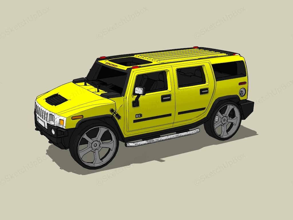 Hummer H2 sketchup model preview - SketchupBox