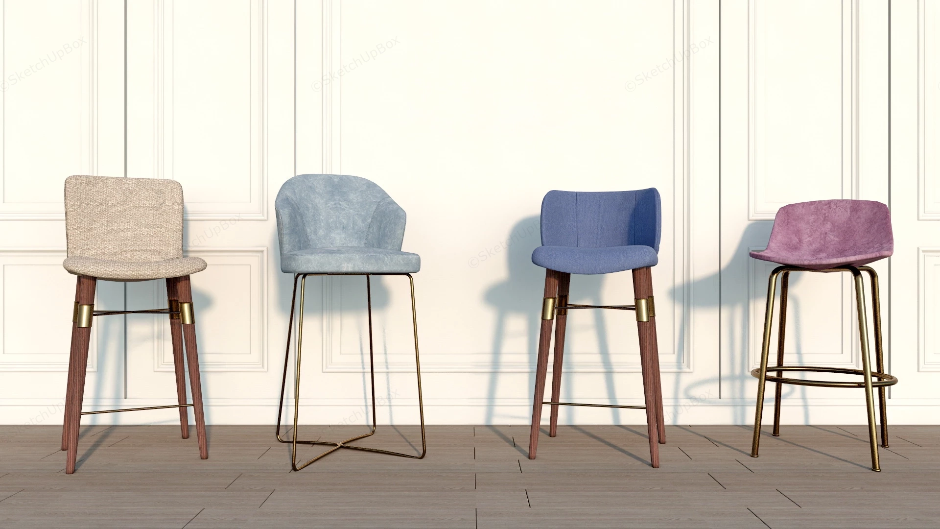 Restaurant Bar Stools sketchup model preview - SketchupBox