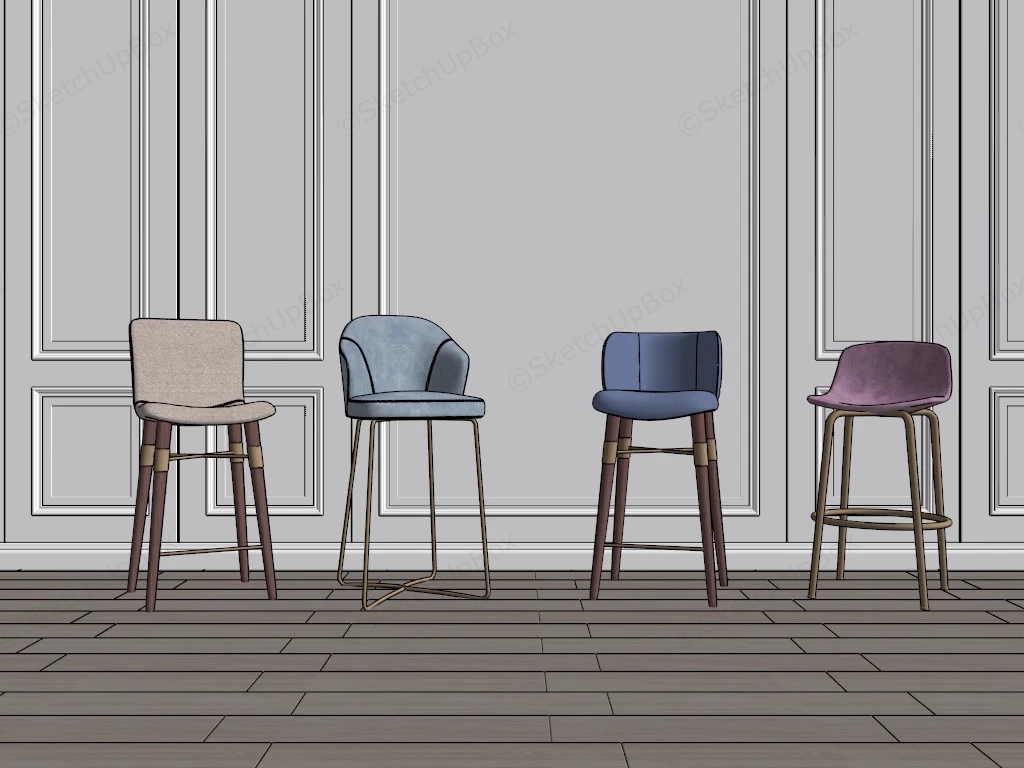 Restaurant Bar Stools sketchup model preview - SketchupBox