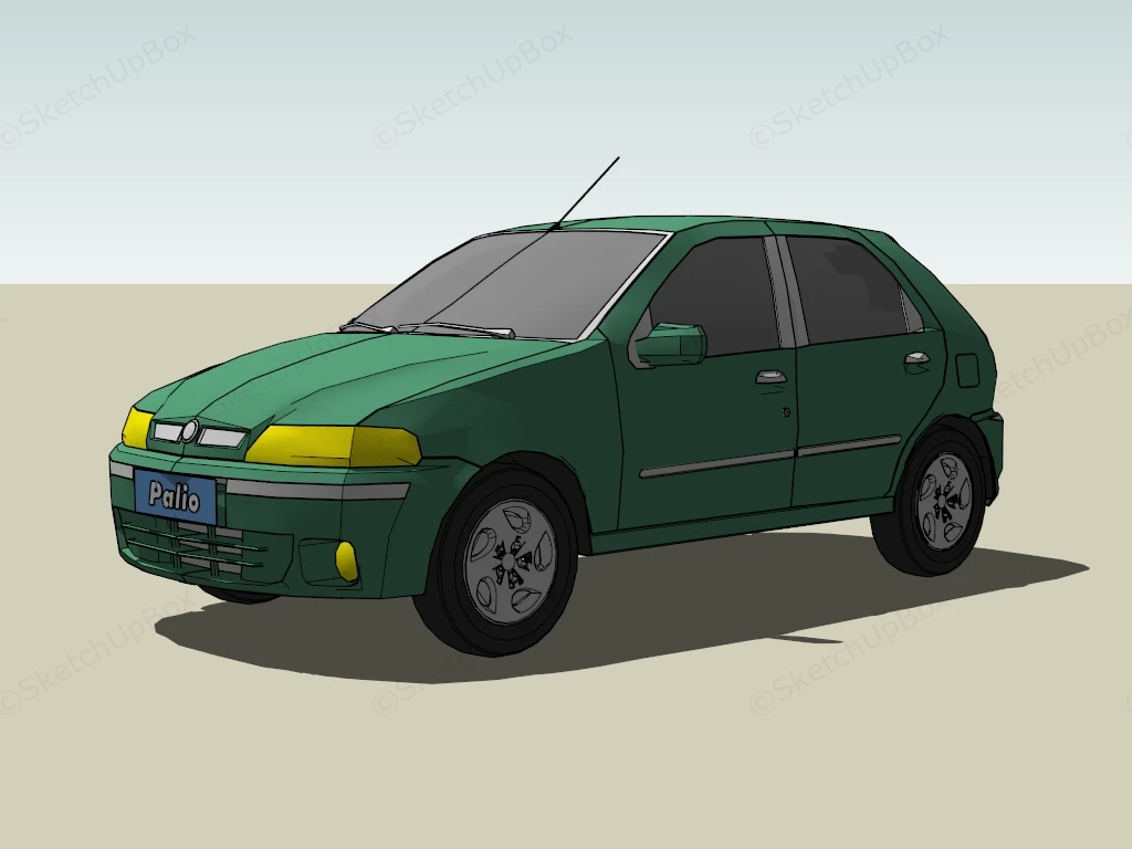 Fiat Palio sketchup model preview - SketchupBox