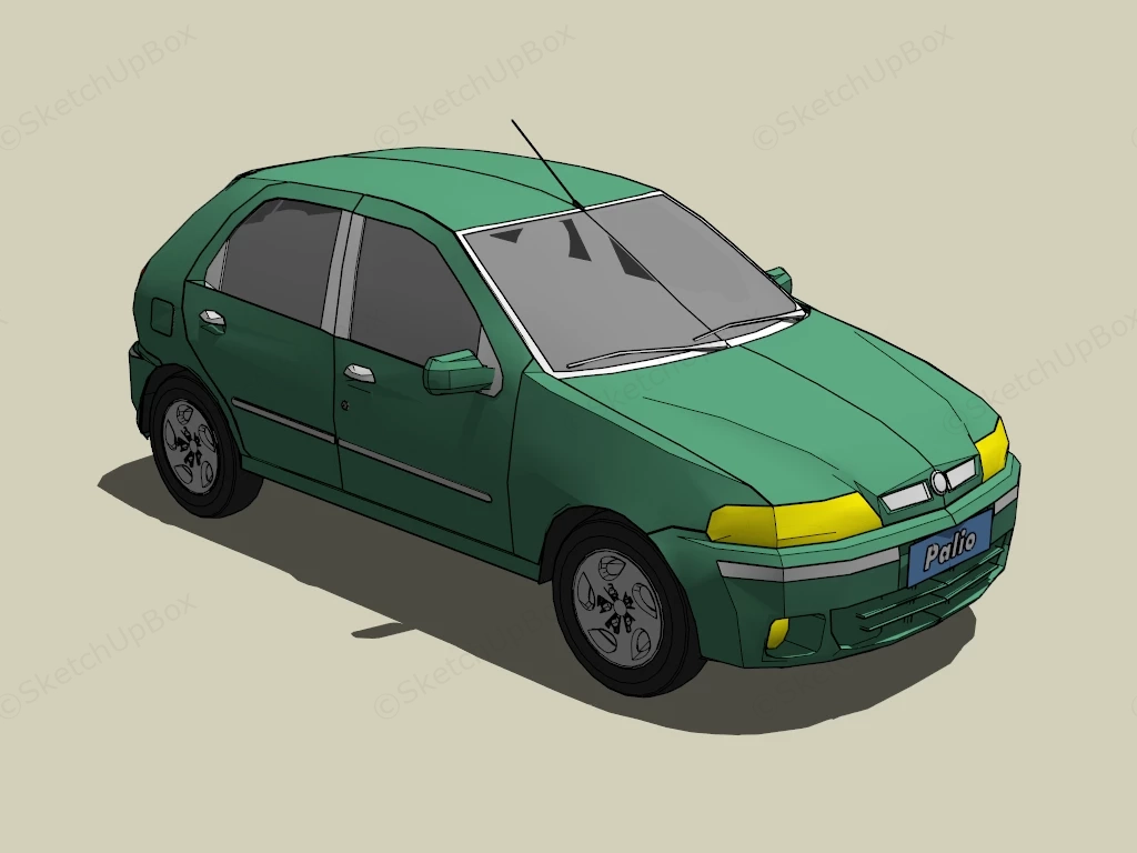 Fiat Palio sketchup model preview - SketchupBox