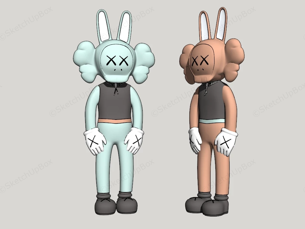 Kaws Bunny Figurine sketchup model preview - SketchupBox