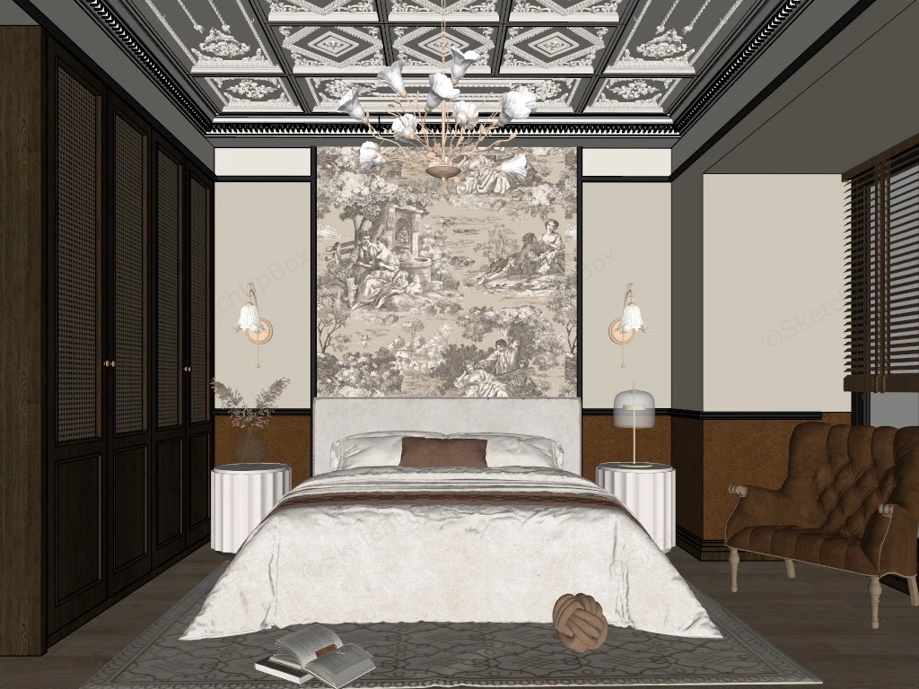 Medieval Style Bedroom sketchup model preview - SketchupBox