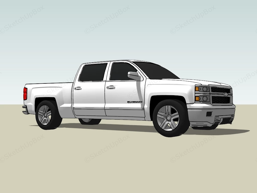 Chevrolet Silverado sketchup model preview - SketchupBox