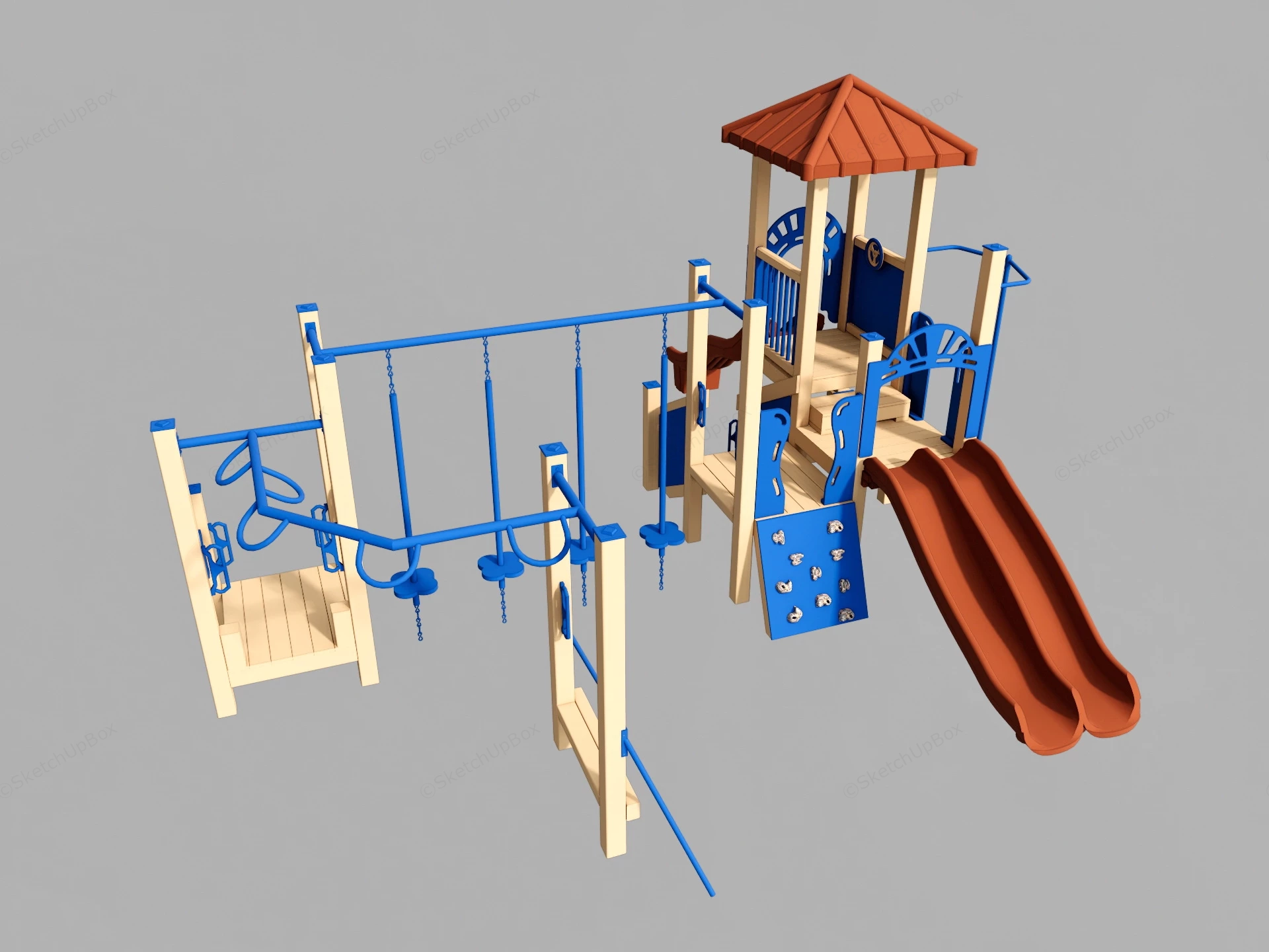 Jungle Gym Playground Equipment sketchup model preview - SketchupBox
