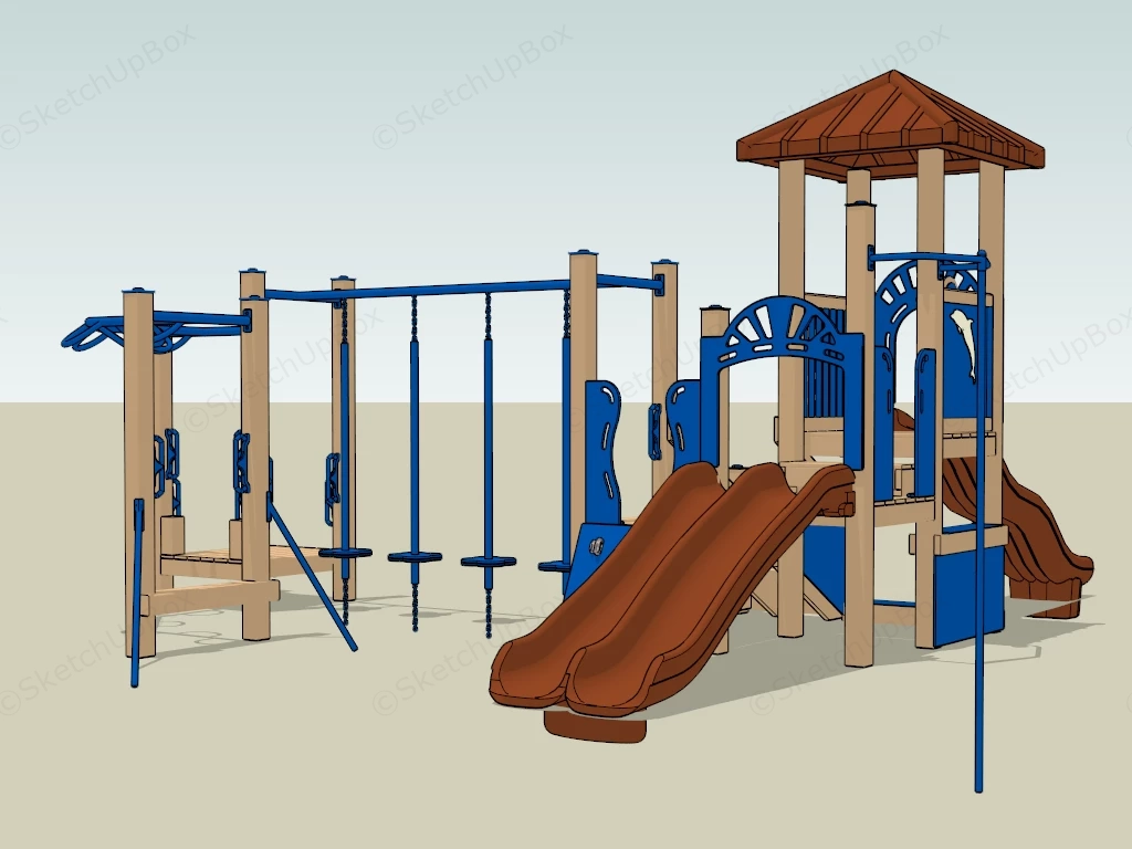 Jungle Gym Playground Equipment sketchup model preview - SketchupBox