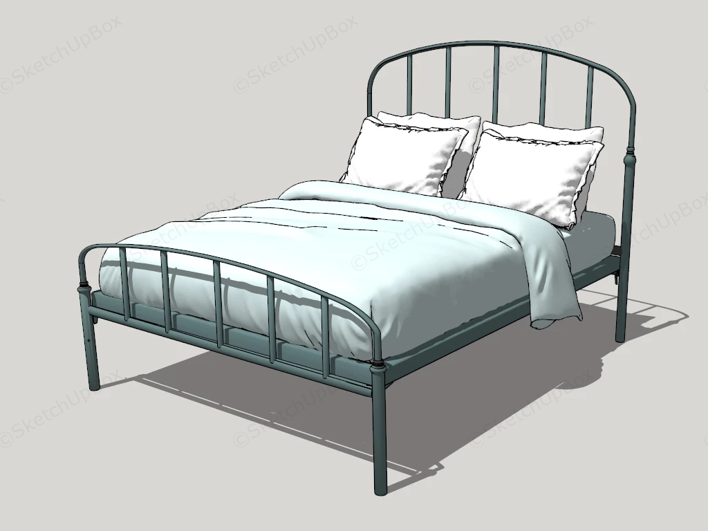 Farmhouse Metal Bed sketchup model preview - SketchupBox