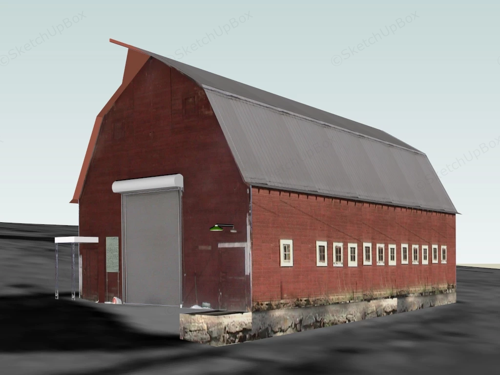 Old Red Barn sketchup model preview - SketchupBox