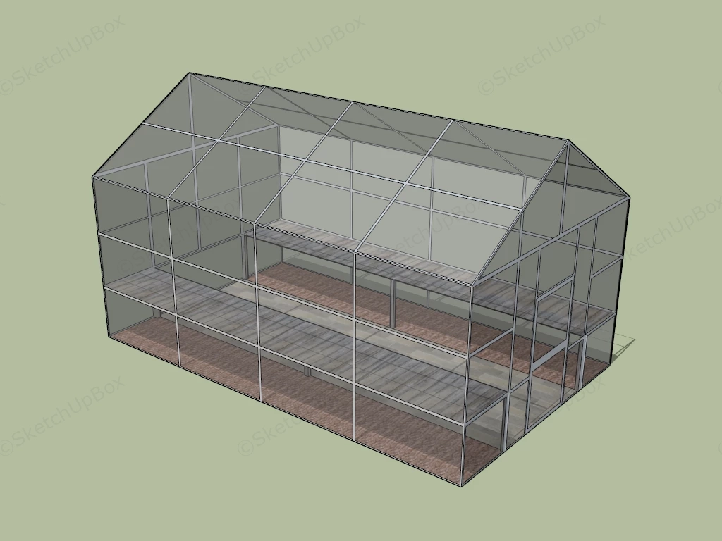 Hobby Greenhouse sketchup model preview - SketchupBox