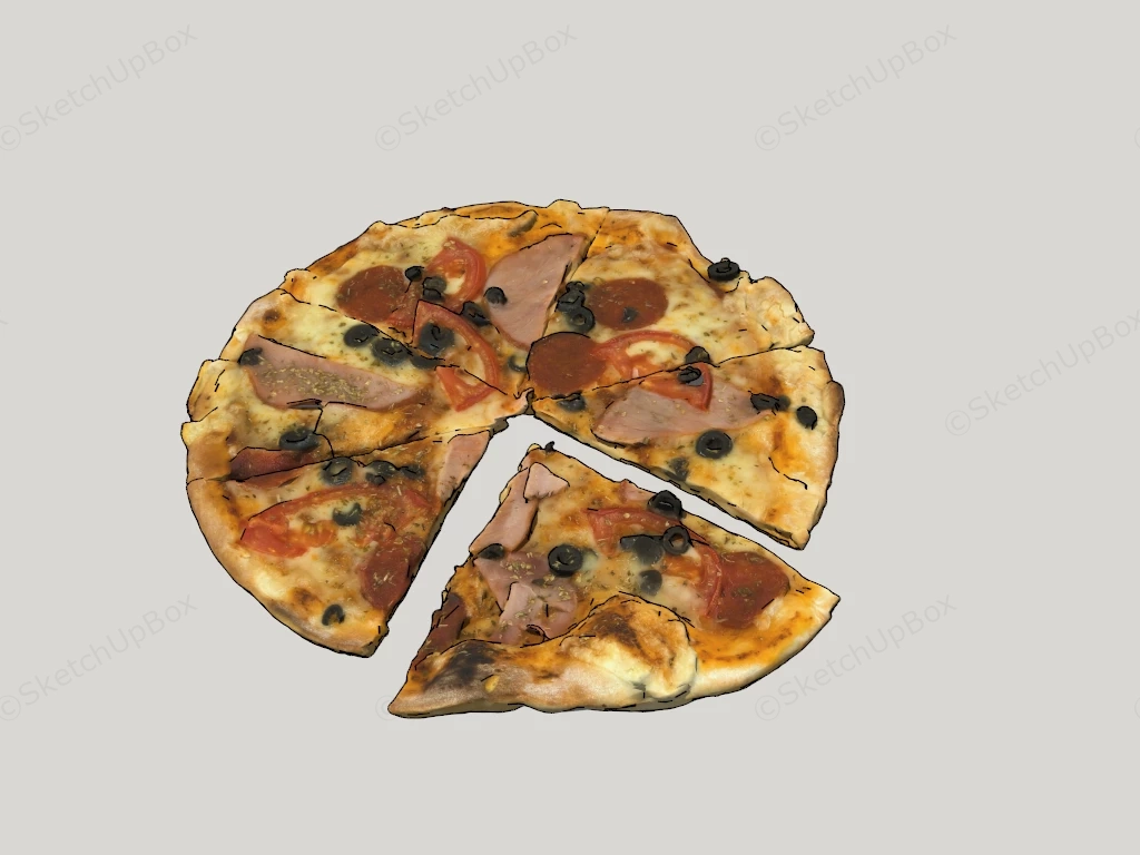 Traditional Italian Pizza sketchup model preview - SketchupBox