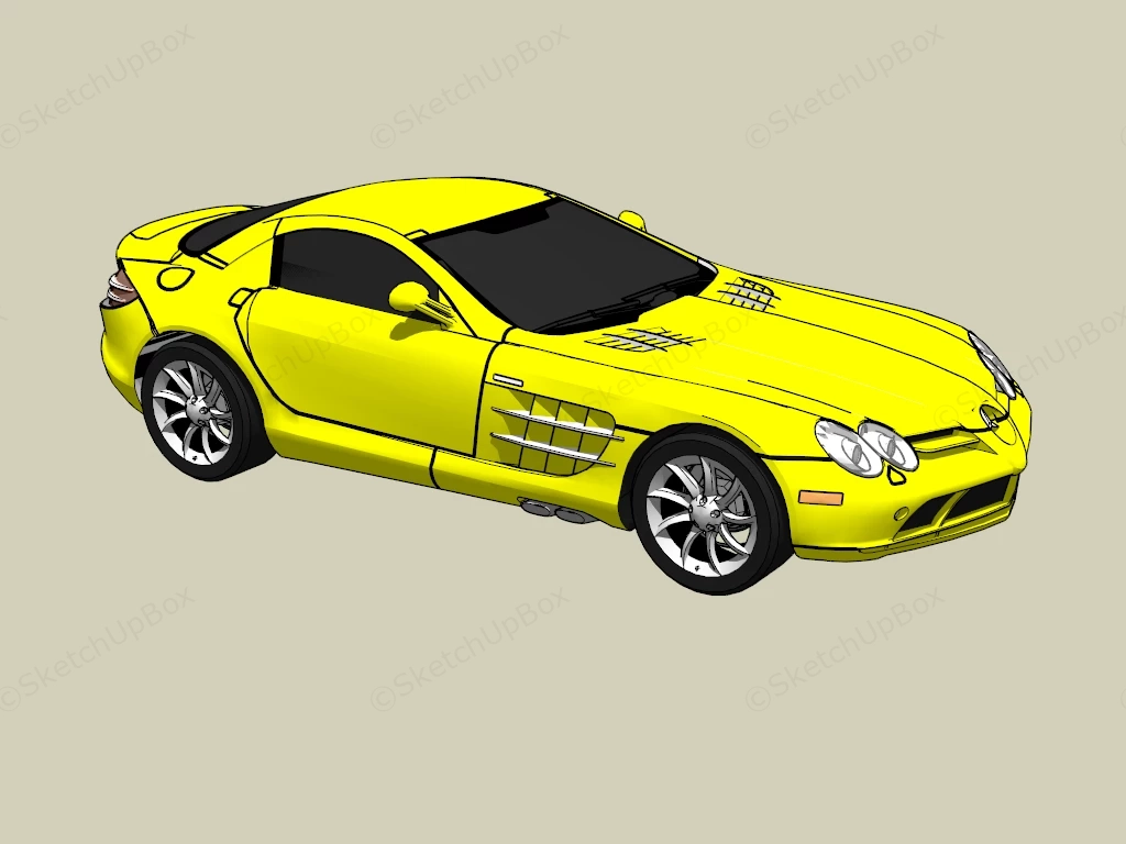 Mercedes Benz SLR McLaren sketchup model preview - SketchupBox