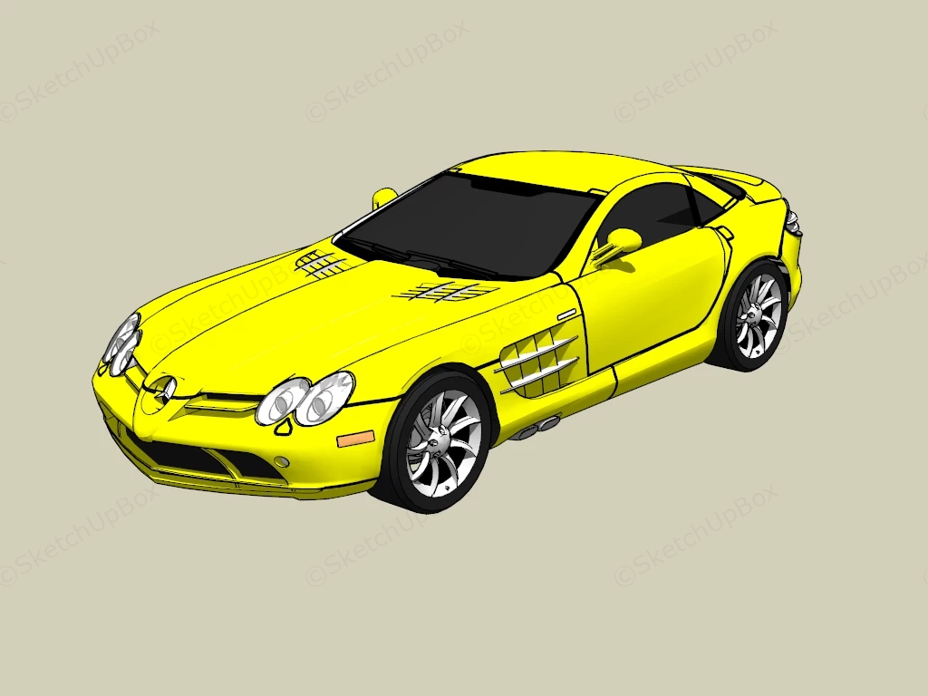 Mercedes Benz SLR McLaren sketchup model preview - SketchupBox