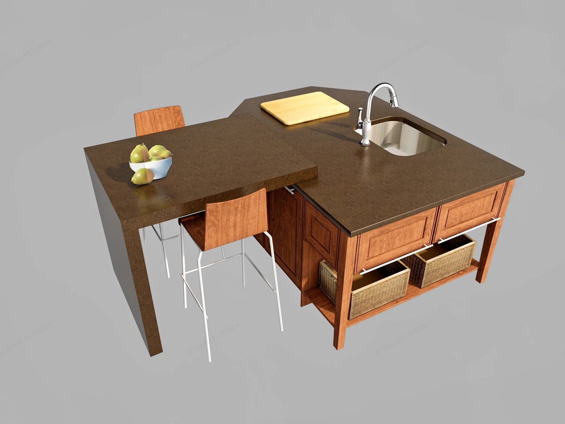 Small Kitchen Island Ideas sketchup model preview - SketchupBox