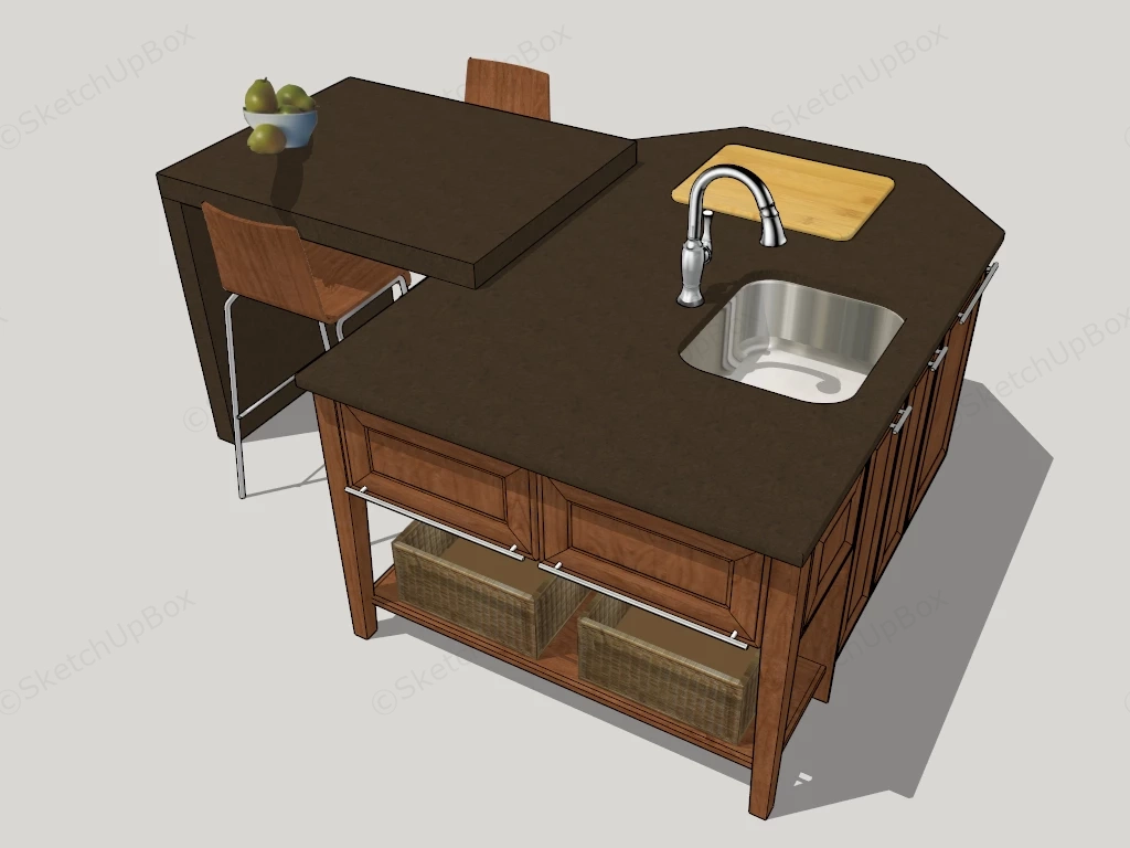 Small Kitchen Island Ideas sketchup model preview - SketchupBox