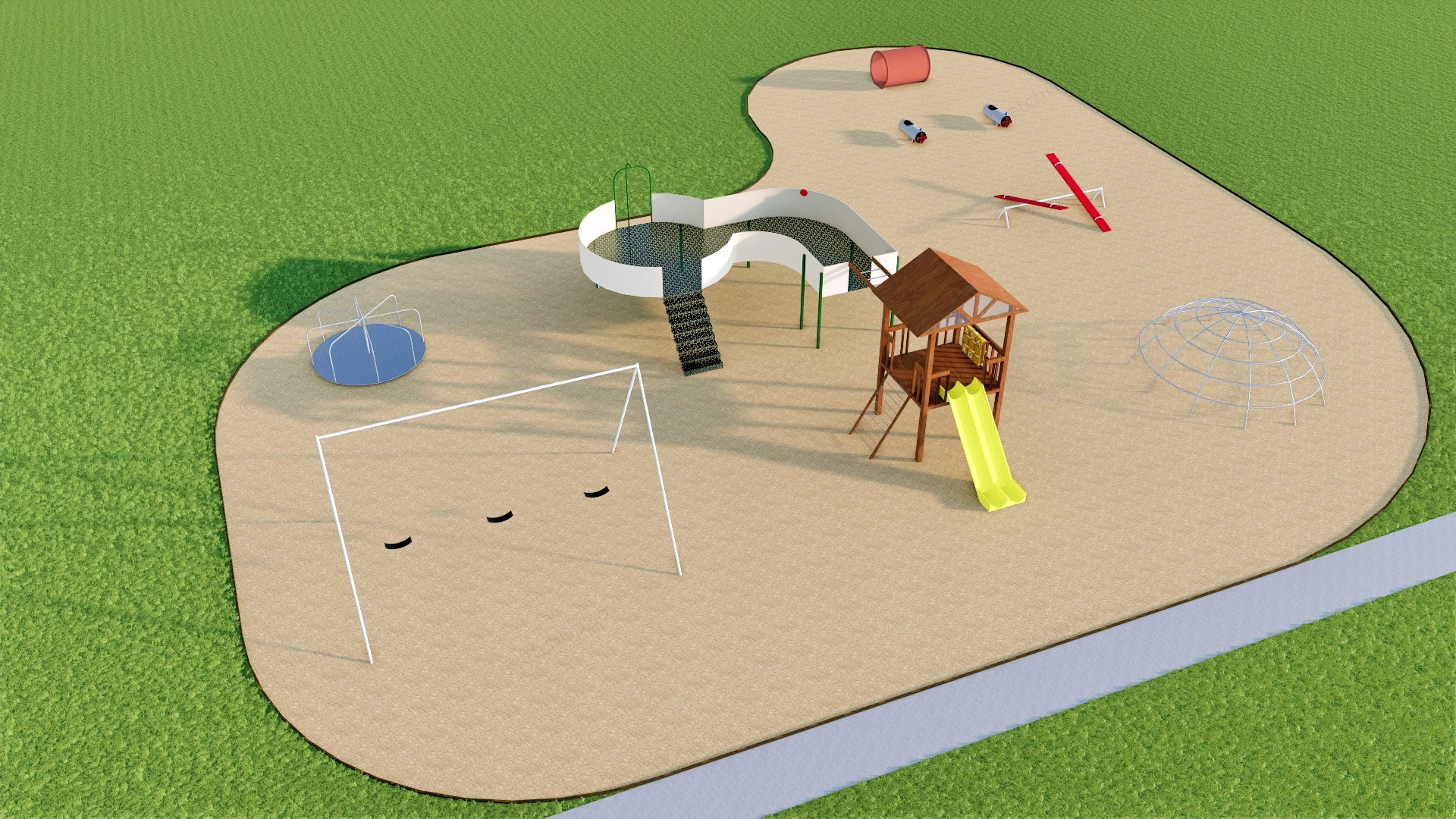 Children Playground Equipment sketchup model preview - SketchupBox