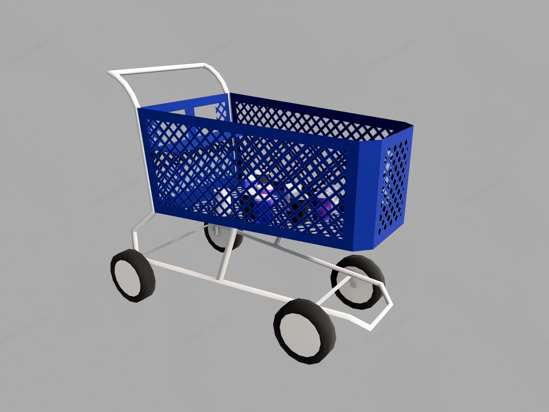 Plastic Shopping Cart sketchup model preview - SketchupBox