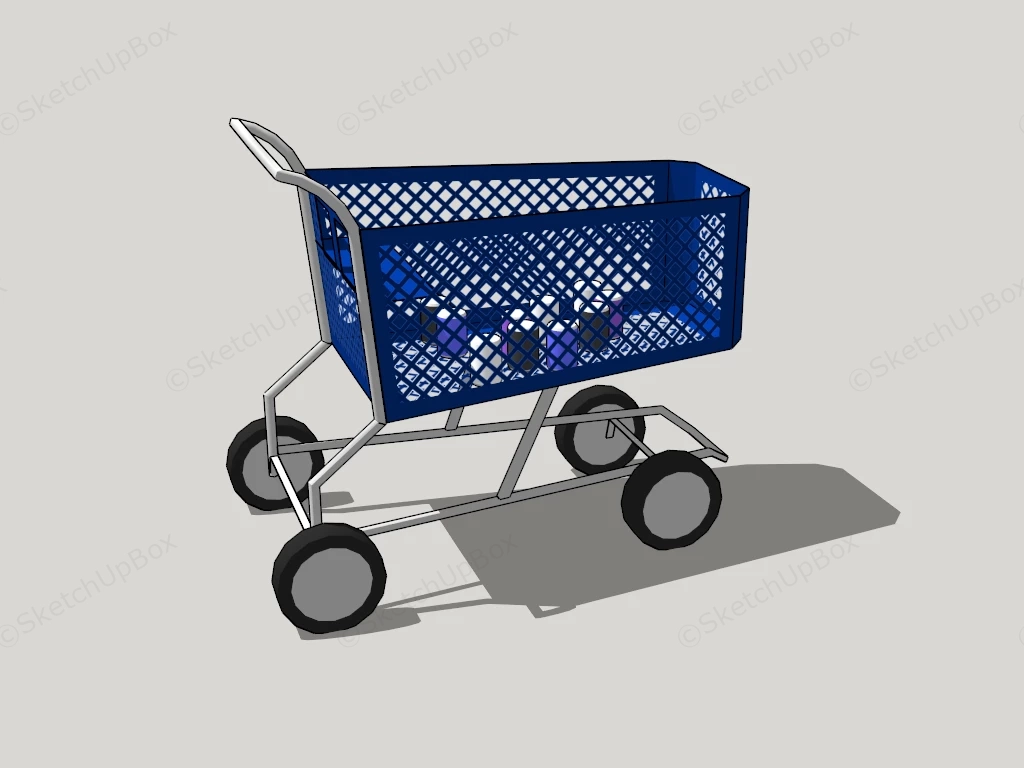 Plastic Shopping Cart sketchup model preview - SketchupBox