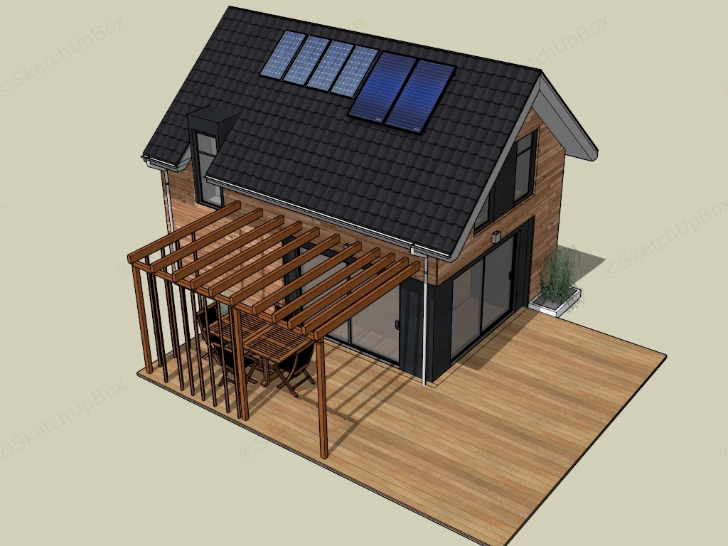 Tiny Cabin Home sketchup model preview - SketchupBox