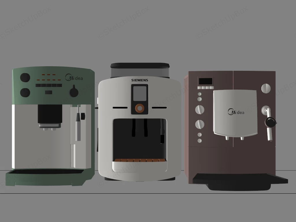 Modern Coffee Makers sketchup model preview - SketchupBox