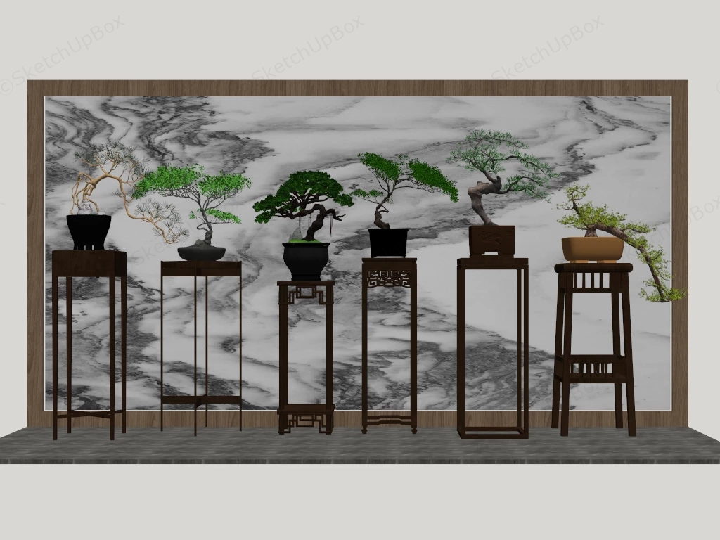 Indoor Bonsai Plants sketchup model preview - SketchupBox