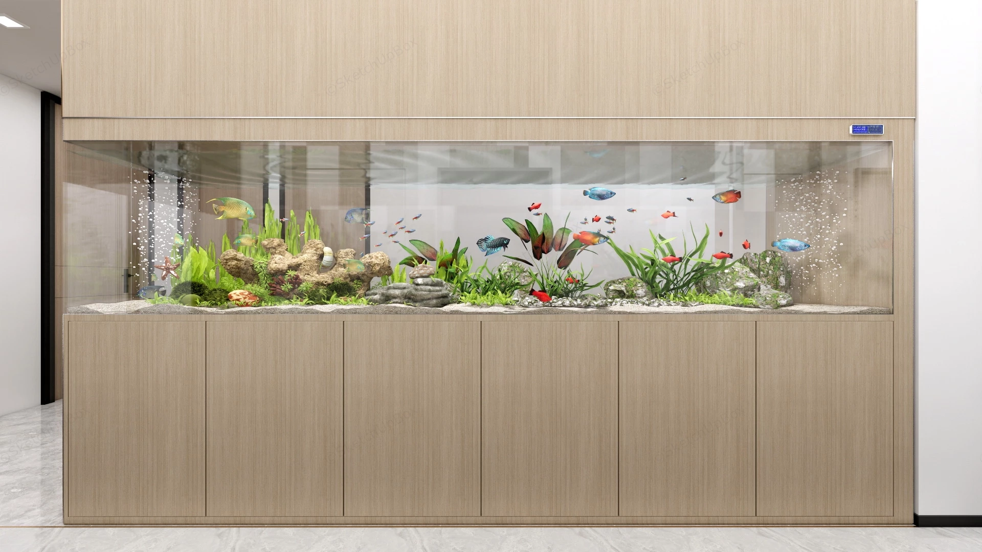 Office Aquarium Design sketchup model preview - SketchupBox