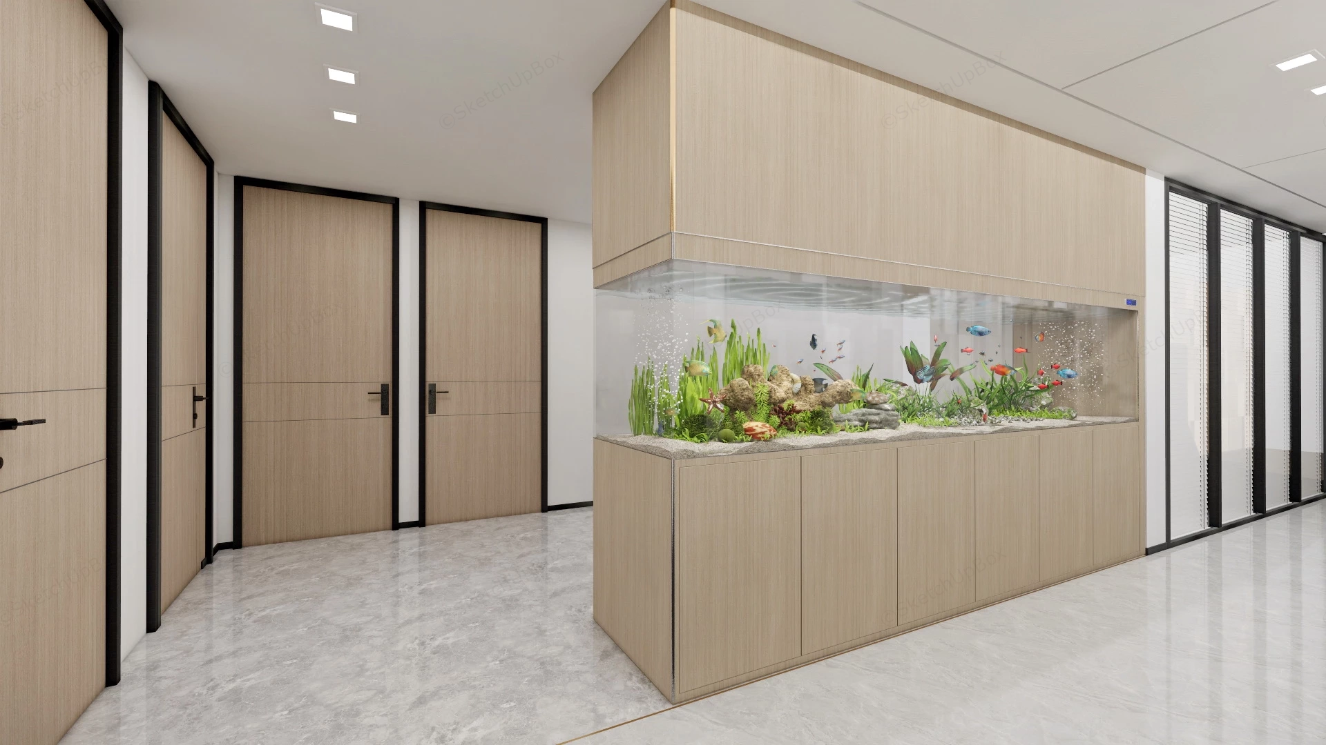 Office Aquarium Design sketchup model preview - SketchupBox