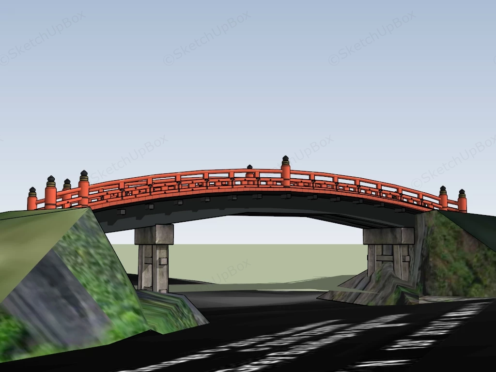Mountain Bridge sketchup model preview - SketchupBox