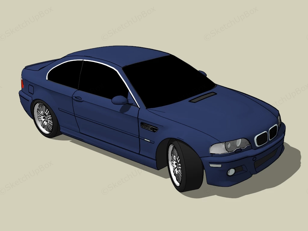 BMW M3 Coupe sketchup model preview - SketchupBox