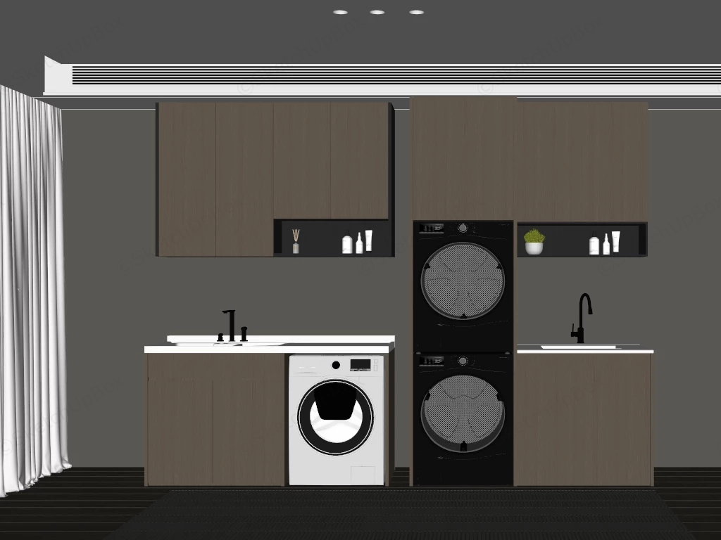 Laundry Room Storage Ideas sketchup model preview - SketchupBox