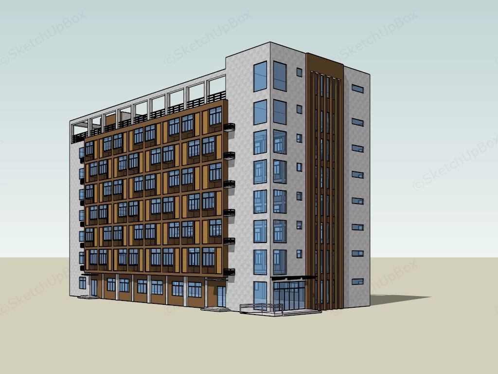 Office Building Facade Design sketchup model preview - SketchupBox