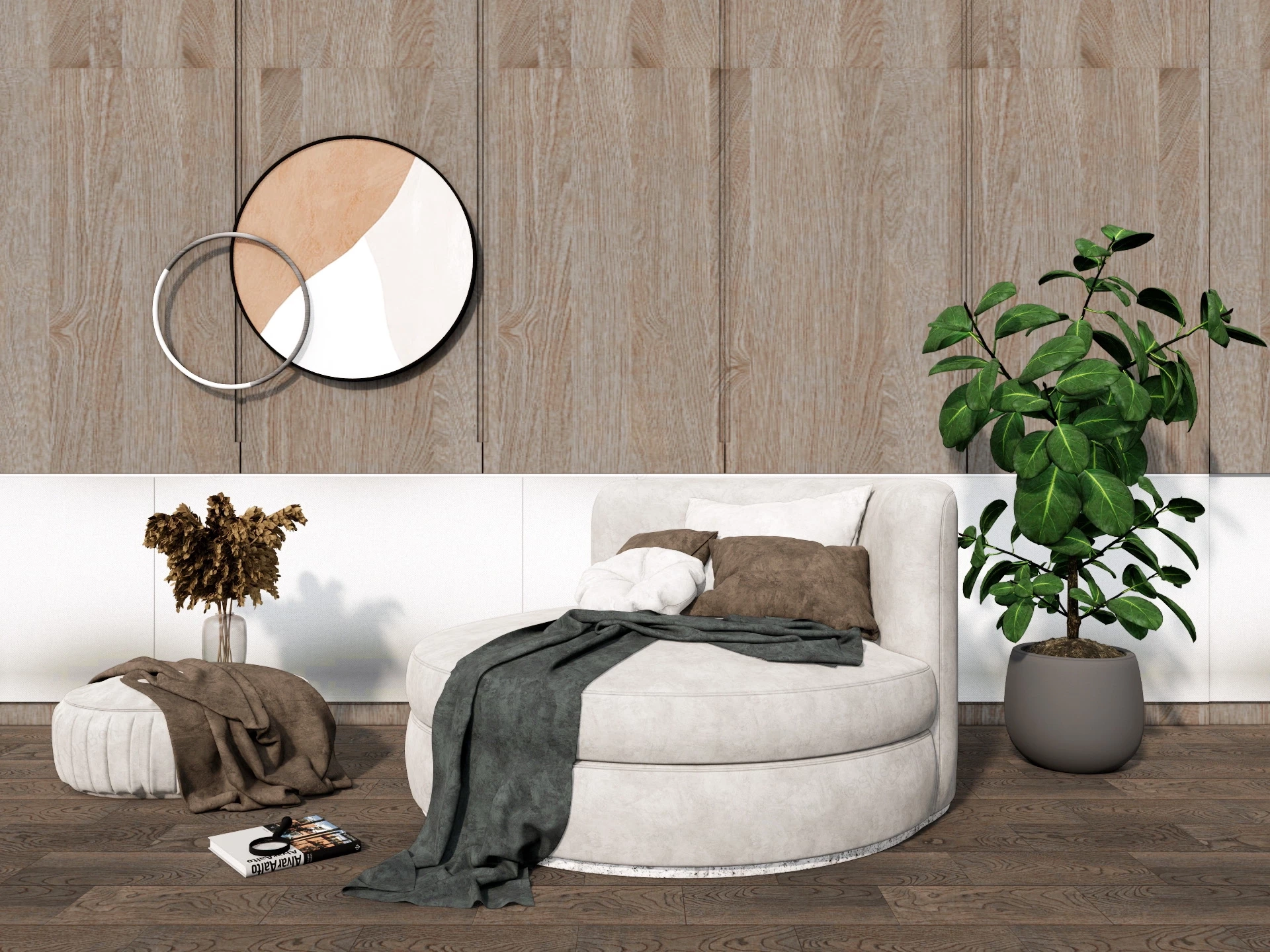 Round Accent Chair sketchup model preview - SketchupBox