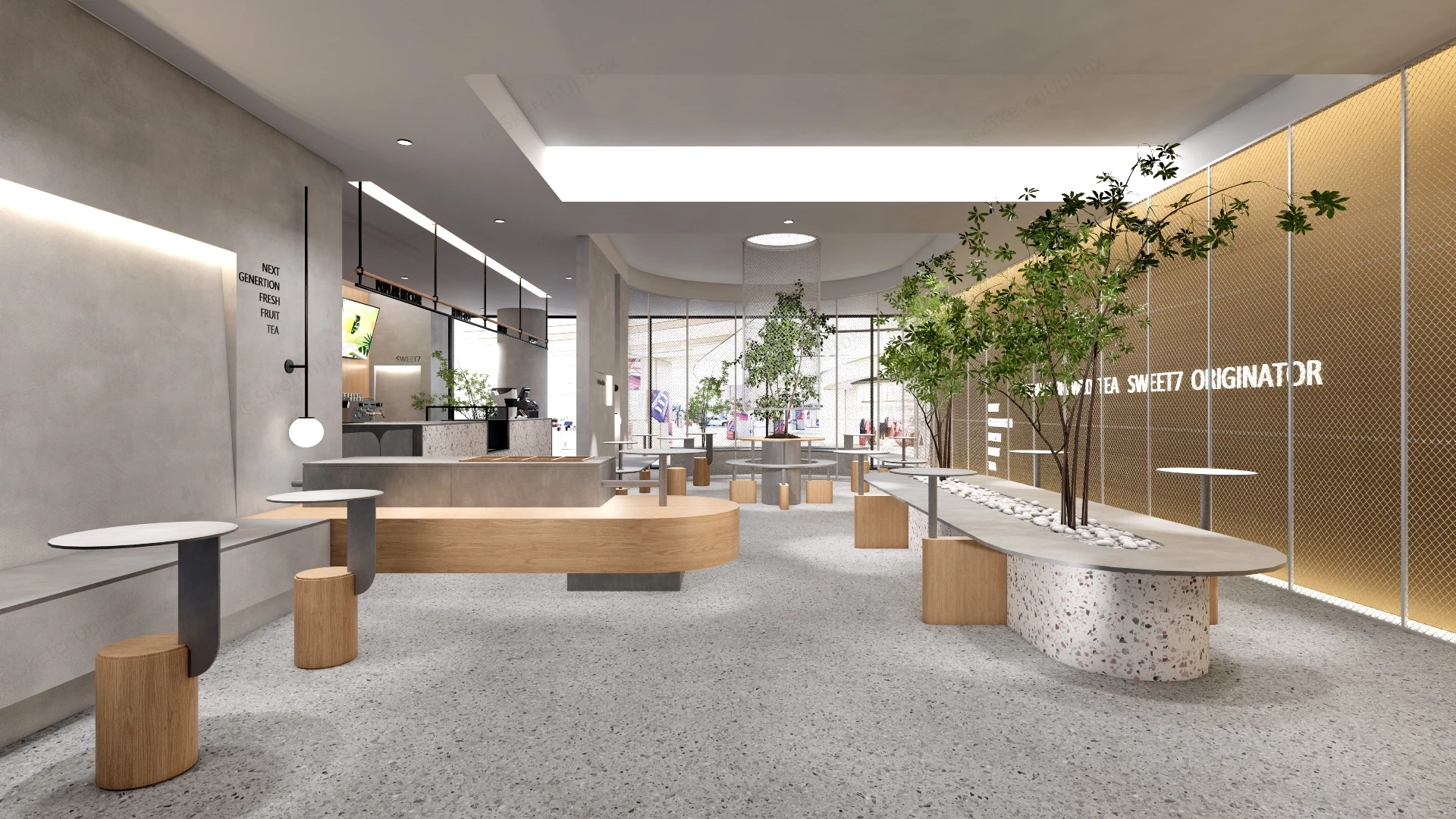 Next Generation Juice Bar Interior Design sketchup model preview - SketchupBox