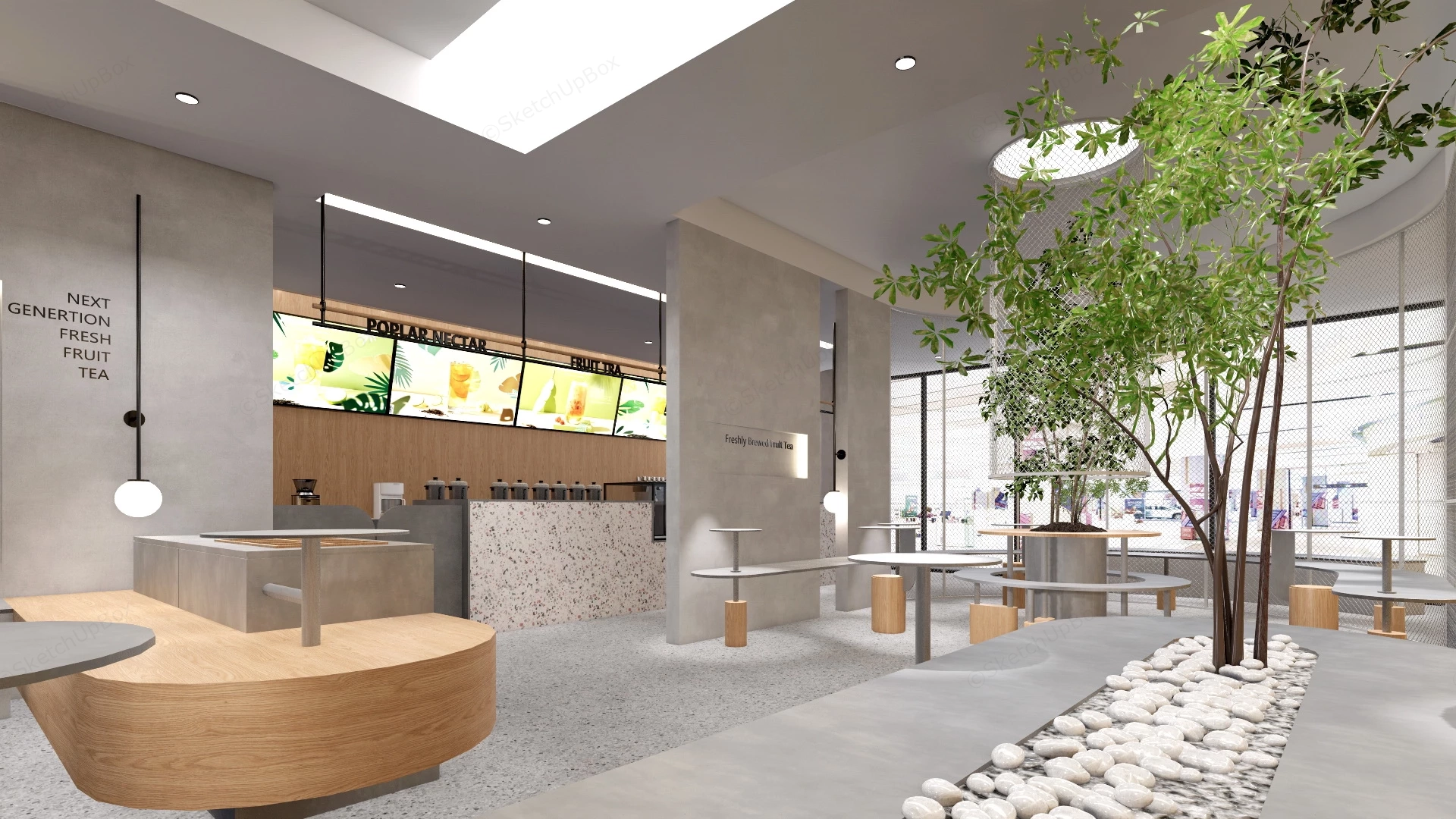Next Generation Juice Bar Interior Design sketchup model preview - SketchupBox