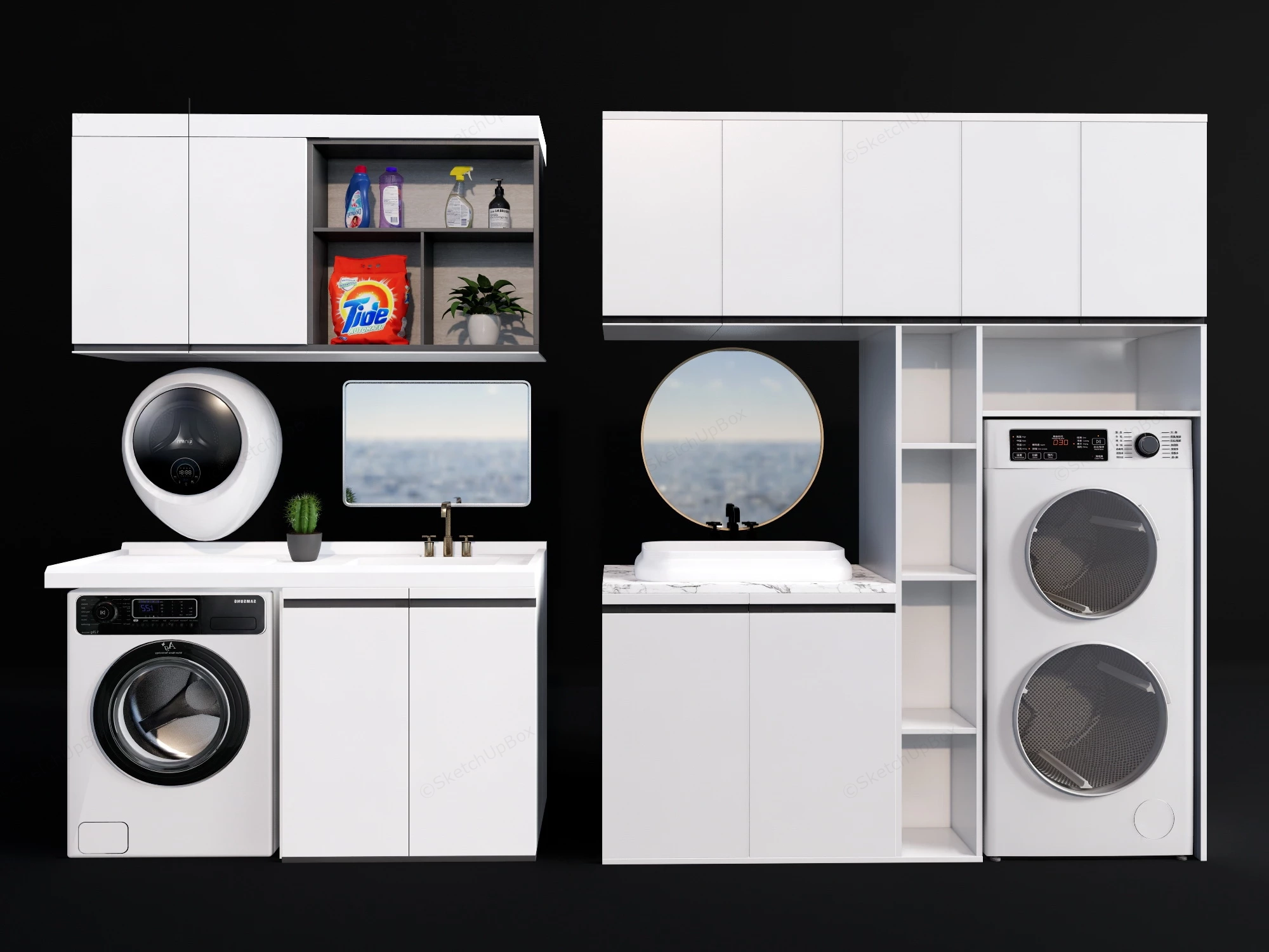 Laundry Room Storage Design sketchup model preview - SketchupBox