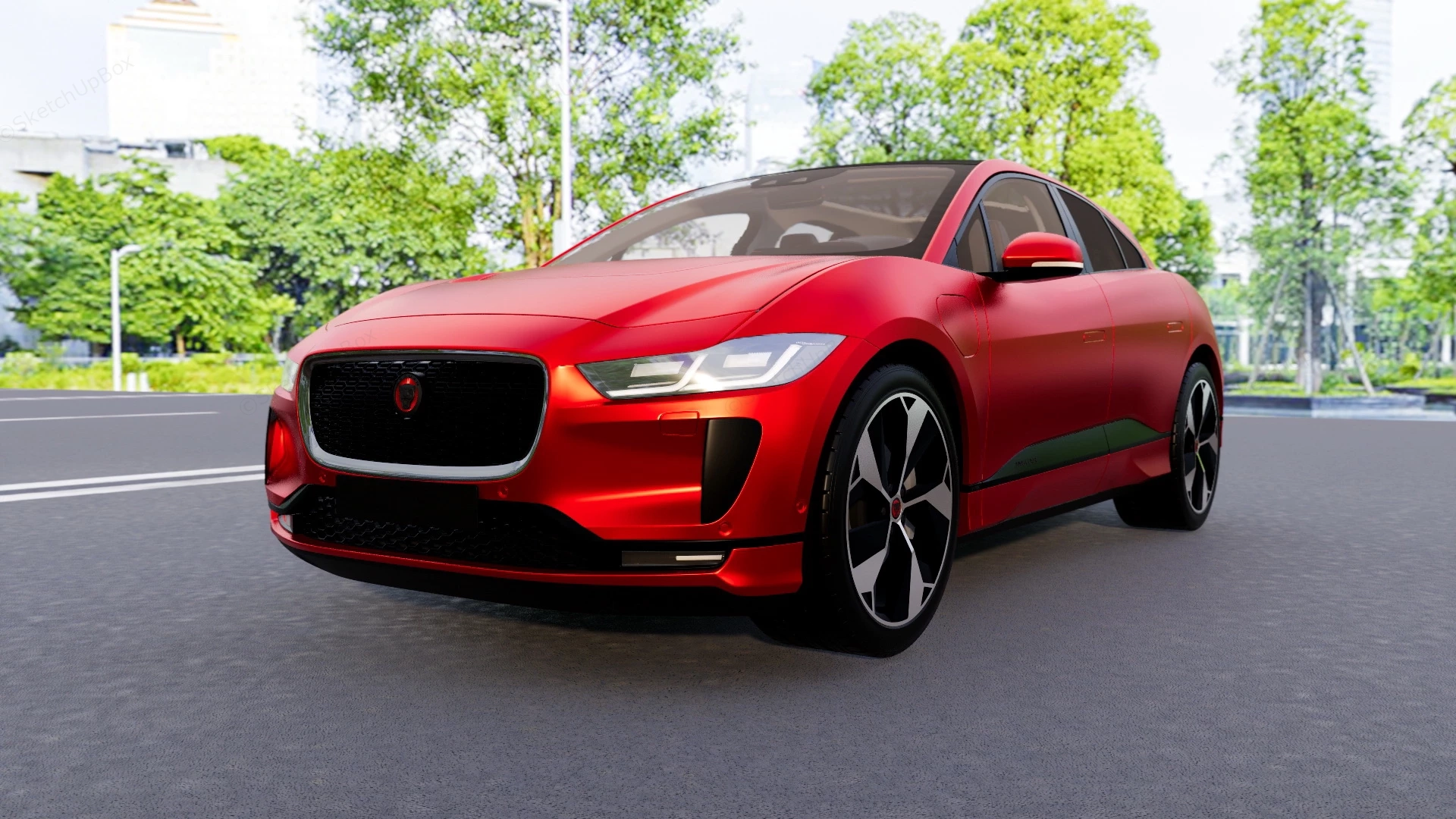 Jaguar I Pace EV400 sketchup model preview - SketchupBox