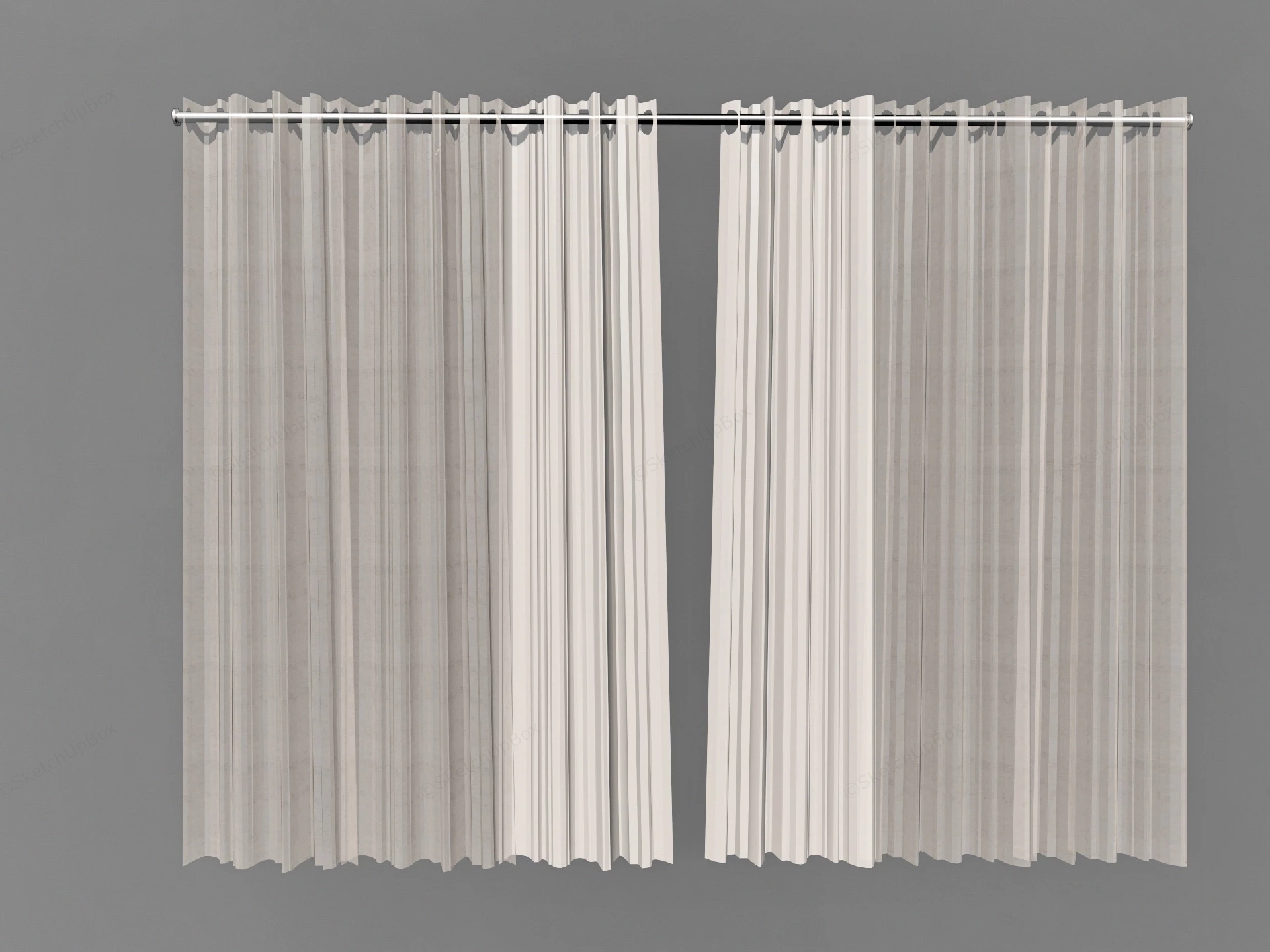 Blackout Panel Curtains sketchup model preview - SketchupBox