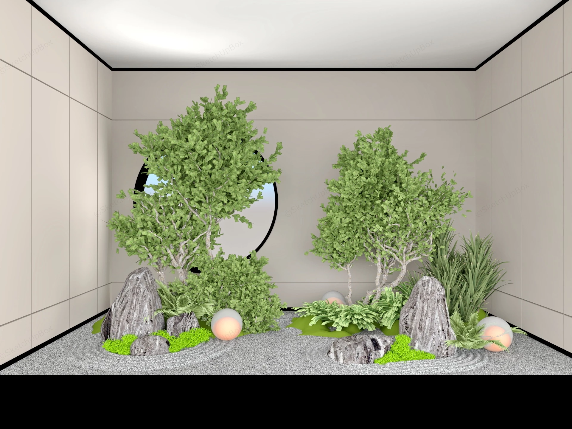 Indoor Rock Garden sketchup model preview - SketchupBox
