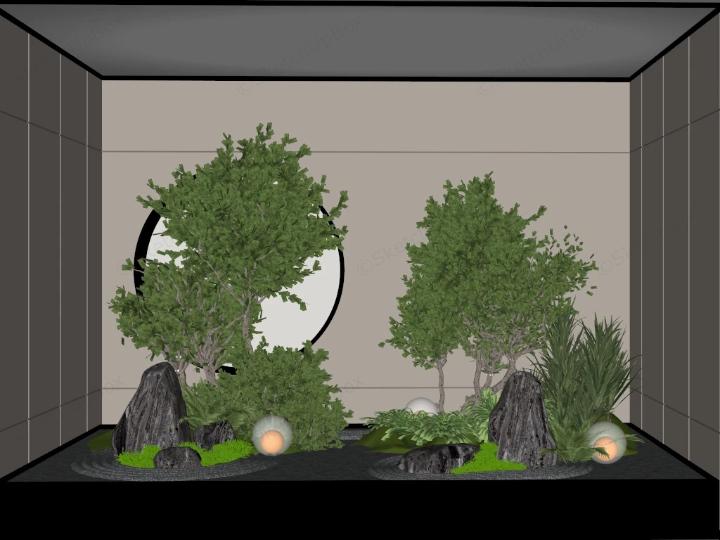Indoor Rock Garden sketchup model preview - SketchupBox