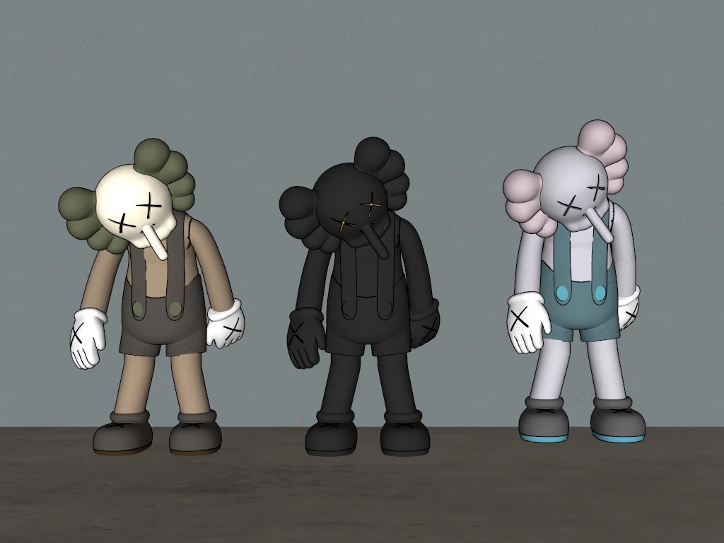 Kaws Small Lie Set sketchup model preview - SketchupBox