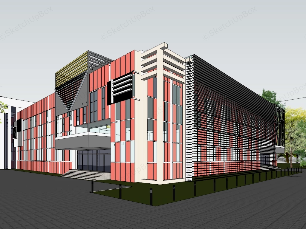 College Classroom Building sketchup model preview - SketchupBox