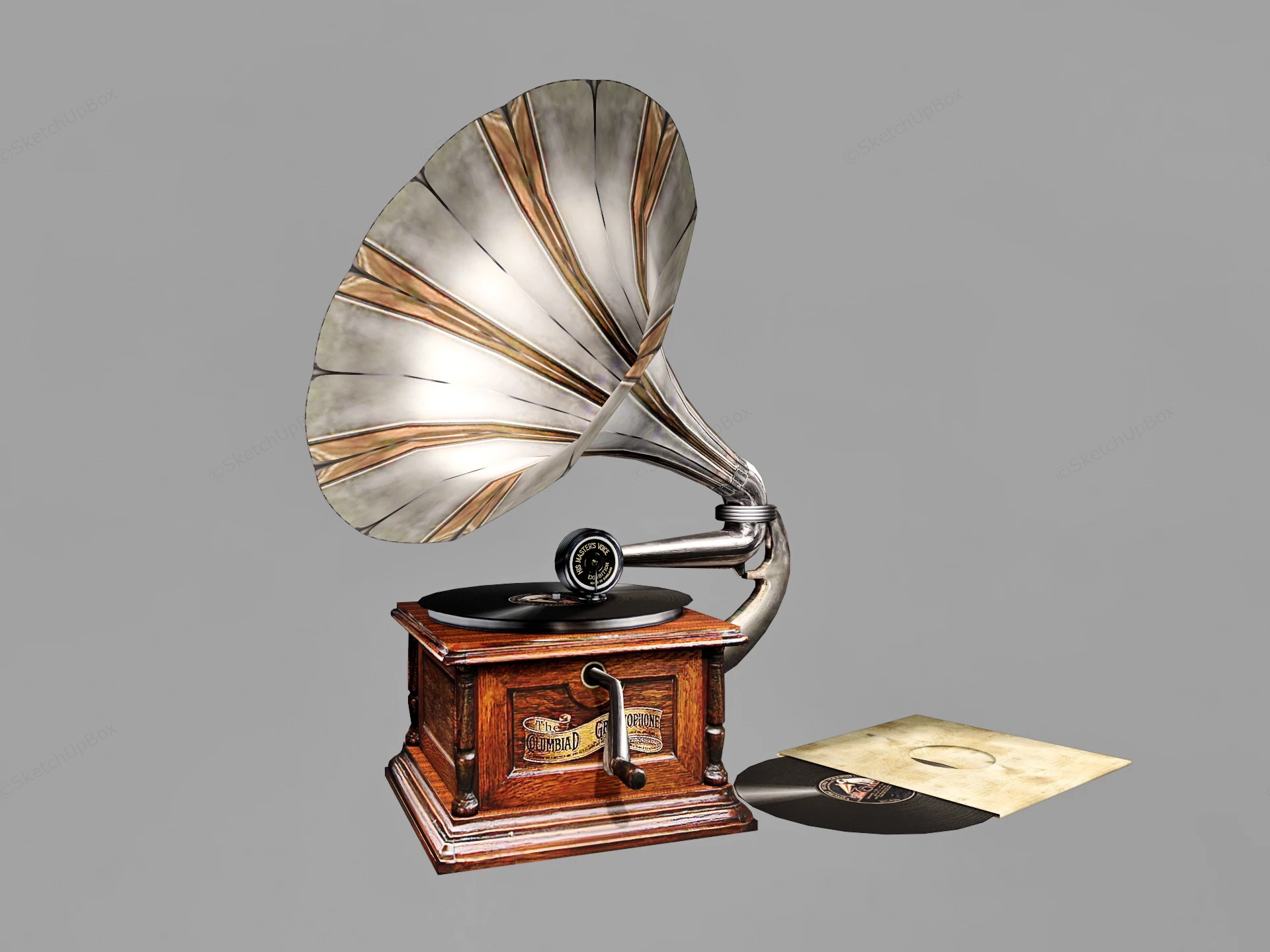 Vintage Phonograph sketchup model preview - SketchupBox